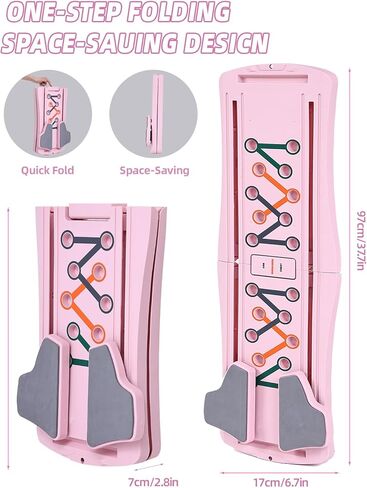 Pilates Board,Multi-Purpose 15 in 1 Foldable Pilates Reformer Board for Women Home Workout, Pilates Reformer Set，Foam Pad and Handle for Full Body Exercise in Saudi Arabia