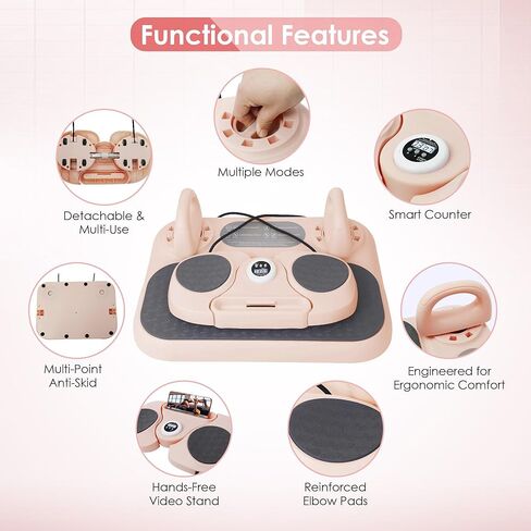 Pilates Board, 6-in-1 Pilates Reformer for Full Body & Core Workout, Portable Gym Equipment for Strength, Sculpting and Flexibility Training, Ideal for Women and Fitness Enthusiasts at Home in Kuwait