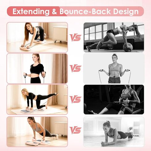 Pilates Board, 6-in-1 Pilates Reformer for Full Body & Core Workout, Portable Gym Equipment for Strength, Sculpting and Flexibility Training, Ideal for Women and Fitness Enthusiasts at Home in Kuwait