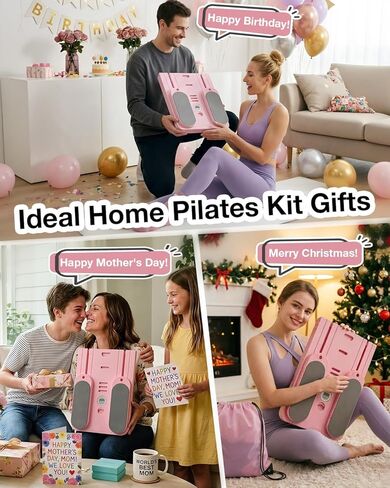 Pilates Board, Pilates Reformer Set Gifts for Women, New Upgraded Multi-Purpose Pilates Board for Home Workouts, Foldable Home Pilates Machine for Fitness, Exercise, Abs, Core Equipment in Saudi Arabia