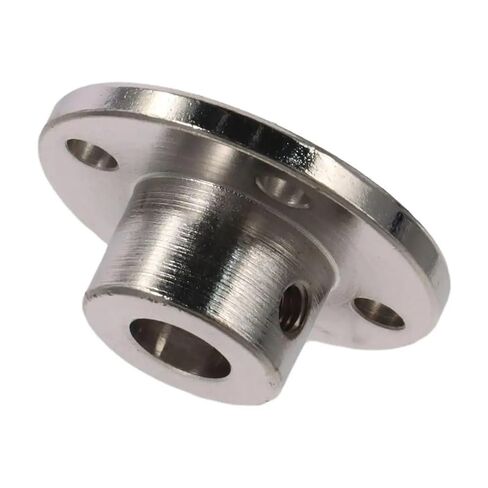 2Pcs Durable Bearing Steel Rigid Flange Silver 8mm Inner Dia Motor Guide Shaft Coupler Connector in Saudi Arabia