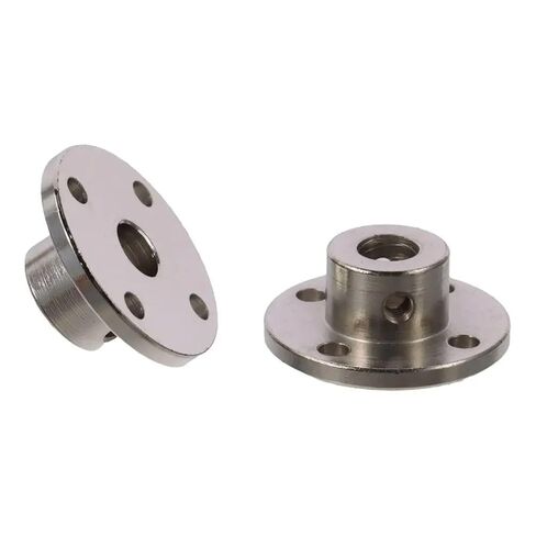 2Pcs Durable Bearing Steel Rigid Flange Silver 8mm Inner Dia Motor Guide Shaft Coupler Connector in Saudi Arabia
