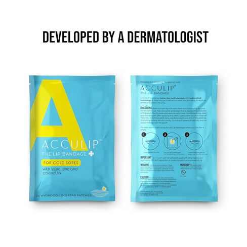 رقعة القرحة الباردة ليسين علاج القرحة الباردة للشفاه، بديل بلسم الشفاه ليسين لتخفيف التهدئة، رقعة بثور الحمى الطبية، إل-ليسين، الزنك والآذريون، تصميم على شكل نجمة in Kuwait