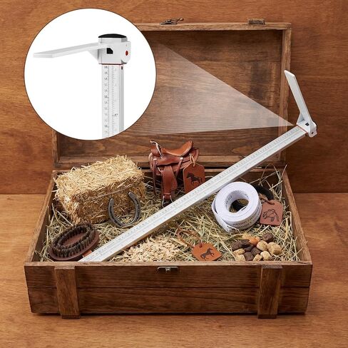 2 Pcs Horse Measuring Stick and Tape for Height and Weight, Height Pole, Accurately Measure The Basic Information of Horse, Measurable (20, Hands or Less) Horses in Saudi Arabia