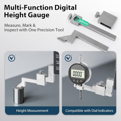 Digital Height Gauge 0.01mm/0.0005", ABS/INC Modes, Tolerance Alert, 0.0005" Resolution, Range 300mm/12" in Kuwait