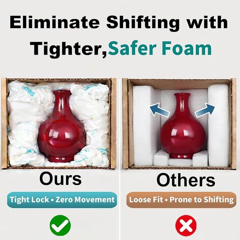 8 Pcs Expanding Packing Foam 13.5"x15.5", Protective Packaging Foam for Shipping Fragile Items, Protects Electronics, PC, Glassware, Pottery & Irregular Shapes in Kuwait