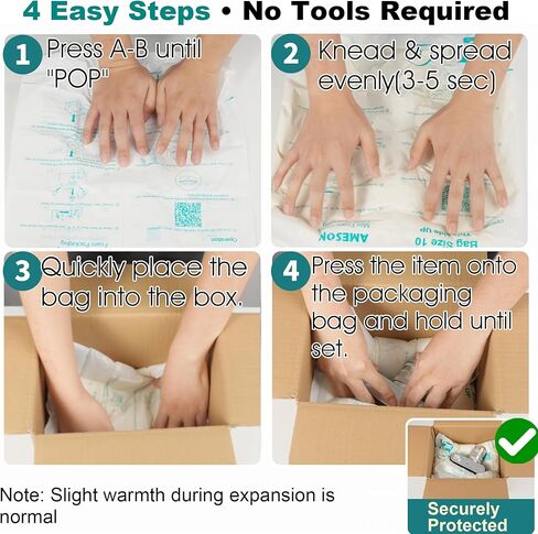 8 Pcs Expanding Packing Foam 13.5"x15.5", Protective Packaging Foam for Shipping Fragile Items, Protects Electronics, PC, Glassware, Pottery & Irregular Shapes in Kuwait