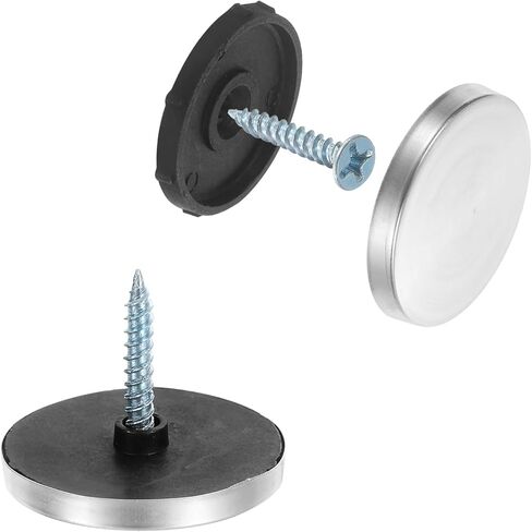 uxcell 36pcs Screw Covers Caps, 30mm Dia Stainless Steel Mirror Screws Decorative Cover Caps Nails Convex Gasket Mirror Screw Fasteners for Sign Advertising Hardware Construction, Silver in Saudi Arabia