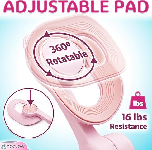 Cozlow - Leg / Thigh Trainer - Multifunctional Exerciser and Muscle Toning / Strengthening Device with Adjustable Grippers for Pelvic Floor, Hip, Glutes, Arms Workout - Kegel Exercise, Leg Squeezer in Kuwait