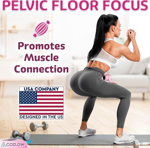 Cozlow - Leg / Thigh Trainer - Multifunctional Exerciser and Muscle Toning / Strengthening Device with Adjustable Grippers for Pelvic Floor, Hip, Glutes, Arms Workout - Kegel Exercise, Leg Squeezer in Kuwait