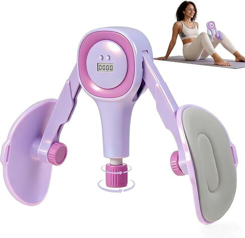 مدرب الفخذ للنساء، مقاومة قابلة للتعديل 15-60 رطل، تمرين الفخذ الداخلي لتقوية قاع الحوض، معدات كيجل مع تتبع البيانات، اللياقة البدنية في صالة الألعاب الرياضية المنزلية للتعافي والتشكيل بعد الولادة in Kuwait