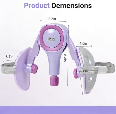 مدرب الفخذ للنساء، مقاومة قابلة للتعديل 15-60 رطل، تمرين الفخذ الداخلي لتقوية قاع الحوض، معدات كيجل مع تتبع البيانات، اللياقة البدنية في صالة الألعاب الرياضية المنزلية للتعافي والتشكيل بعد الولادة in Kuwait