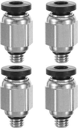 4pcs Copper Pneumatic Quick Connectors Pc4-m5 Straight Threaded Push-to-connect Fittings Air Hose Coupling for Compressor and Industrial Use in Kuwait