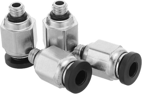 Balacoo 4pcs M5 Threaded Straight Copper Pneumatic Air Connectors Push-to-connect Fittings Quick Release Tube Couplers for Industrial Compressor Gas Lines in Saudi Arabia