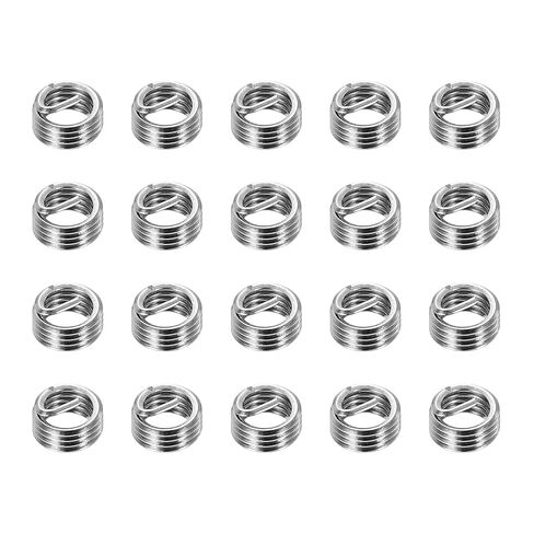 PATIKIL Wire Thread Inserts 1/4-28 UNF 1D 6.4mm, 20Pcs 304 Stainless Steel Helical Coiled Wire Screw Threaded Sleeve Sheath for Mechanical Equipment Automotive Repairs in Saudi Arabia