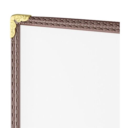 TrueCraftware- 8-1/2" x 11" Brown Single Restaurant Menu Covers 1 Page 2 View Set of 10- Crystal Clear Menu Covers Fits A4 Size Paper Menu Sleeve Menu Folder Menu Book Holders for Bar Cafe Restaurant in Saudi Arabia
