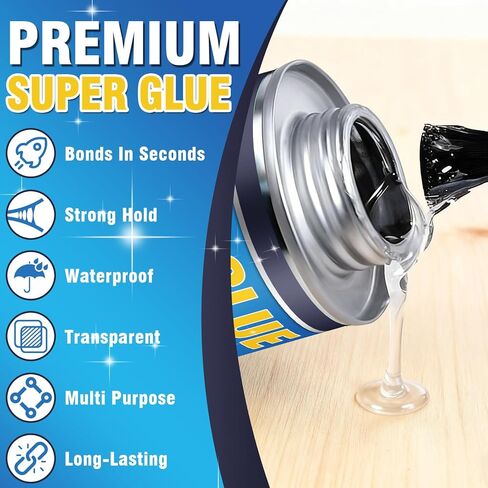 صمغ فائق، صمغ فائق لجميع الأغراض، 130 مل غراء شفاف عالي القوة مع فرشاة، غراء سيانوأكريليت سريع الجفاف للخشب والمطاط والجلود والبلاستيك والمعادن والحرف اليدوية والمزيد in Kuwait