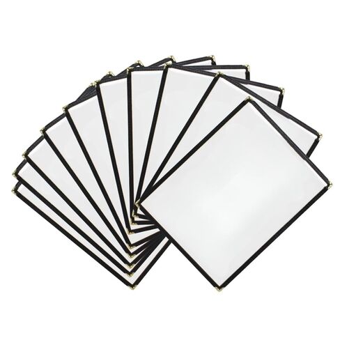 TrueCraftware- 8-1/2" x 11" Brown Single Restaurant Menu Covers 1 Page 2 View Set of 10- Crystal Clear Menu Covers Fits A4 Size Paper Menu Sleeve Menu Folder Menu Book Holders for Bar Cafe Restaurant in Saudi Arabia