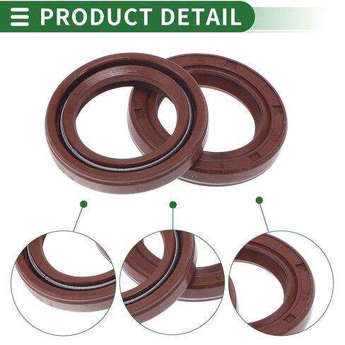 Universal Oil Seal TC Double Lip W Steel Spring Seal Ring Rotary Shaft Seal 17x25x4mm High Pressure FKM Rubber Brown 5 Pcs in Saudi Arabia