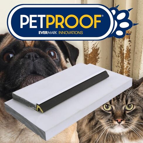 شريط مانع لتسرب الماء وإطار الباب مقاوم للخدش من PETPROOF® للقطط، 6 عبوات، أبيض (13 بوصة) in Saudi Arabia