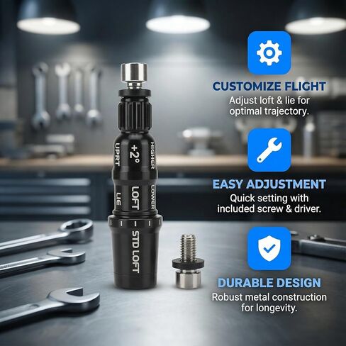 .335 طرف محول عمود الجولف لسائق Fairway Wood RH، متوافق مع Taylormade M1 M2 M3 M4 M5 M6 SIM SIM2 R15 QI10، Qi35 Stealth2، Stealth/BRNR Mini Driver | أسود| 1 قطعة in Kuwait