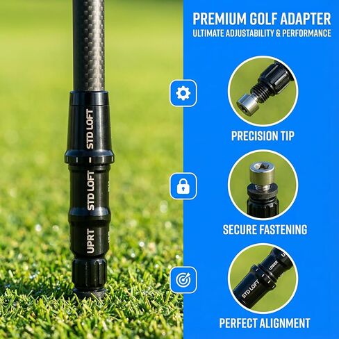 .335 طرف محول عمود الجولف لسائق Fairway Wood RH، متوافق مع Taylormade M1 M2 M3 M4 M5 M6 SIM SIM2 R15 QI10، Qi35 Stealth2، Stealth/BRNR Mini Driver | أسود| 1 قطعة in Kuwait