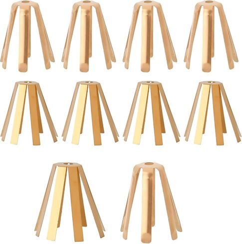 10pcs Universal Brass Golf Shaft Adapter Shims, 6 Leg & 8 Leg Golf Club Spacer Shims for Professional Workshop Use Fits .335 .350 .355 .370 Iron Shafts Ferrules Extractor Fitting Accessories in Saudi Arabia