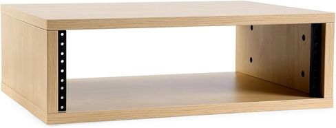 Wooden Desktop Studio Rack, 19-Inch Rack-Mount Compatible, 373mm Usable Depth, Threaded Rails, Natural or Walnut, 2U-8U (Walnut Woodgrain, 2U) in Saudi Arabia