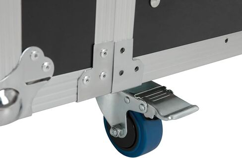 حافظة طريق 10U Pa Dj Rack، حافظة Pa Dj Pro Audio Amp Effect مع تصميم من طبقتين و4 عجلات، خزانة Pa/Dj بحافة معدنية سميكة للاستوديوهات والمسارح المنزلية KTVs وحفلات الزفاف وما إلى ذلك in Kuwait