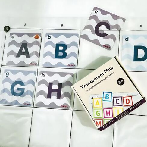 Early Programming: Screen-Free Cubetto Robotics Set, 1 Transparent Pocket Mat 6x6, 1-Set Thematic Number & Alphabet Cards - Perfect for School & Home Learning in Kuwait