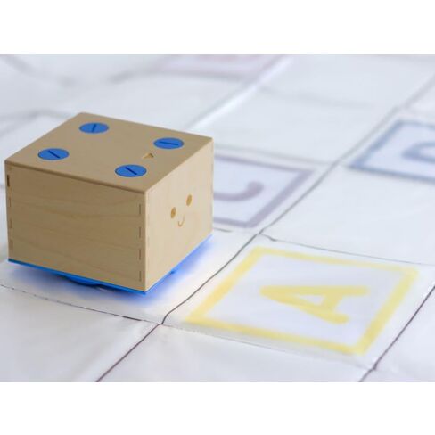 Early Programming: Screen-Free Cubetto Robotics Set, 1 Transparent Pocket Mat 6x6, 1-Set Thematic Number & Alphabet Cards - Perfect for School & Home Learning in Kuwait