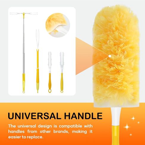 مجموعة من 30 قطعة منفضة غبار من سيتسيل مع منفضة غبار بمقبض واحد للتنظيف، عبوة منفضة للاستعمال مرة واحدة، مجموعة تنظيف منفضة متعددة الأسطح 360 لمروحة السقف والمكفوفين والأثاث in Kuwait