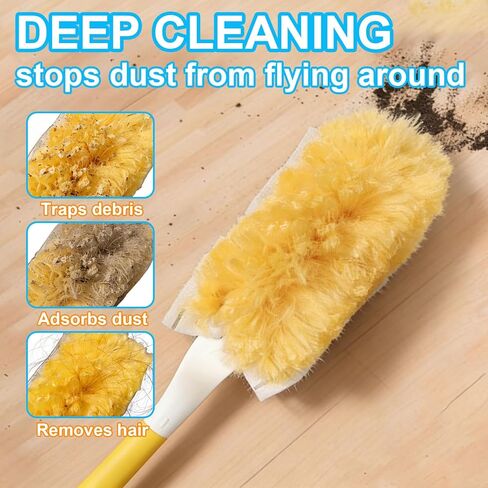 20 عبوة من منفضة الغبار شديدة التحمل من أجل سويفر، مجموعة منافض للاستعمال مرة واحدة متعددة الأسطح بزاوية 360 درجة لتنظيف الغبار الإلكترونيات والأثاث ومروحة السقف العمياء (المقبض غير متضمن) in Kuwait