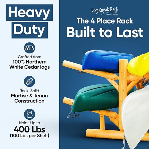 4-Place/Canoe Racks, Freestanding Surfboards Storage, Heavy Duty Storage Rack, Surfboard Stand, Canoe Paddles or SUP Storage Racks, SUP Boards - Natural + 15" Anchor Kit in Kuwait