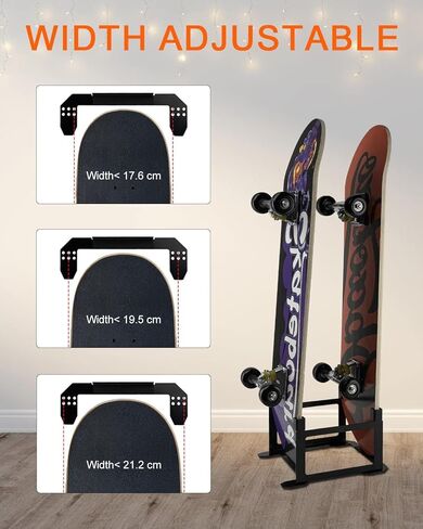 Adjustable Skateboard Floor Stand, Dual Side Display Rack with Anti Tip&Anti Scratch Protection in Kuwait