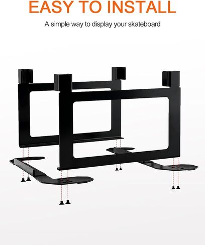 Adjustable Skateboard Floor Stand, Dual Side Display Rack with Anti Tip&Anti Scratch Protection in Kuwait