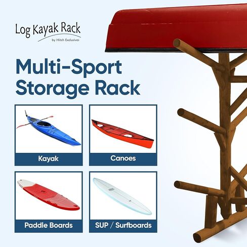 6-Place/Canoe Racks, Freestanding Paddle Board Storages, Surfboard Stand, Canoe Paddles or SUP Storage Racks, Paddle Board Rack for Outdoor Storage - Canyon Brown + 15" Anchor Kit in Kuwait