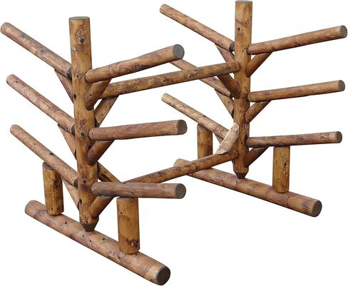 لوح التجديف 6 أماكن/رف سجل SUP، رف تخزين لوح التجديف قائم بذاته، رفوف تخزين SUP، حامل لوح التجديف للرياضة في الهواء الطلق، لوح ركوب الأمواج - بني كانيون + طقم مرساة 15 بوصة in Kuwait