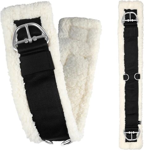 Western Cinch Horse Girth 28" to 34" - Soft 25mm Thick Fleece Padding & Non-Slip Nylon Webbing with Stainless Steel Buckles - Comfortable, Durable, and Easy to Install for Western Saddles in Kuwait