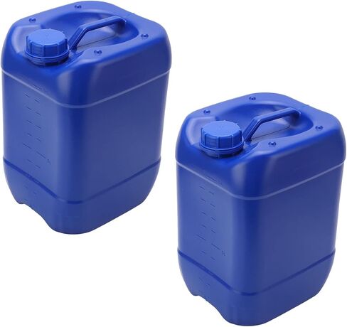 2 قطعة 10L HDPE البلاستيك التراص النفايات الكيميائية السائل دلو حاوية تخزين المختبر مع غطاء المسمار ومقبض للاستخدام الصناعي والمختبري in Saudi Arabia