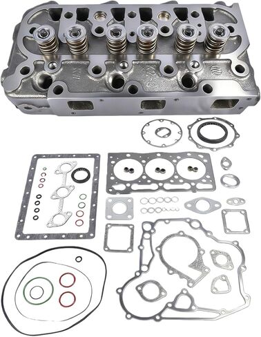 D1105 Complete Cylinder Head & Full Gasket Kit Replacement for Kubota RTV1100 RTV1100CW9 RTV1140CPX, Replacement for Kubota KX41-2(S) KX41H KX61-2(S) KX91-2 Mixizap in Kuwait