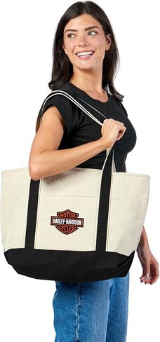 Northwest Harley-Davidson Canvas Tote Bag, Classic Motorcycle Carryall for Everyday Use, Classic Logo in Saudi Arabia