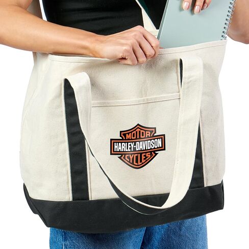 Northwest Harley-Davidson Canvas Tote Bag, Classic Motorcycle Carryall for Everyday Use, Classic Logo in Saudi Arabia