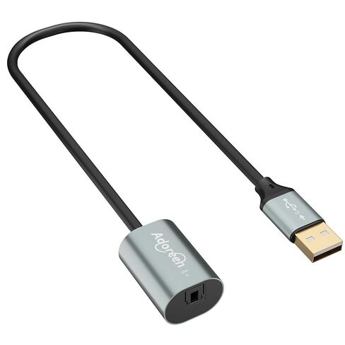 Male USB C to Female SPDIF Toslink Optical Transmitter Audio Cable Converter 0.6 FT, C to Digital Fiber Optic Adapter for Laptop, PC, Phone, Soundbar, Amplifier-Not for 7.1/5.1, TV -Unidirectional in Saudi Arabia
