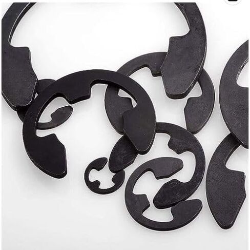 Durable Spring Steel E-Clips with Black Oxide Finish (5, 3/8") in Kuwait