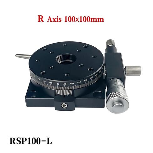 منصة دوارة يدوية انزلاق المرحلة R محور 100 مللي متر RSP100-L 360 درجة تحمل تحميل المرحلة الخطية 39.2N 4kgf 100 مللي متر in Kuwait