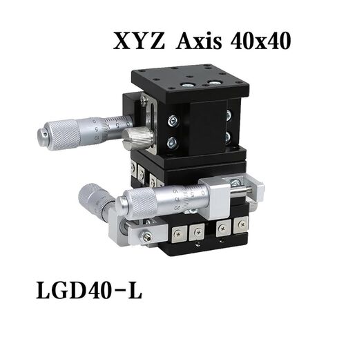 ضبط دقيق محطة التشذيب منصة النزوح اليدوي XYZ محور 40x40 LGD40-L المرحلة الخطية انزلاق الجدول الصلب الكرة نوع in Kuwait