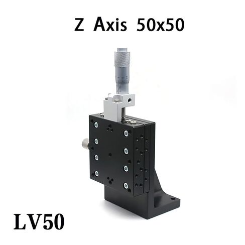 طاولة منزلقة إزاحة يدوية منصة رفع عمودية منصة ضبط دقيقة LV50 Z محور 50*50 مللي متر دليل الأسطوانة المتقاطعة المرحلة الخطية الانزلاق in Kuwait