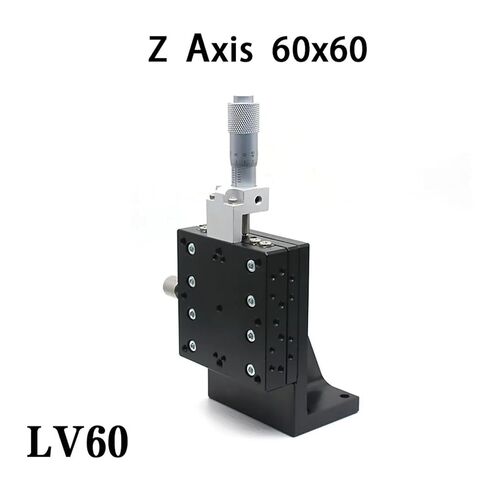 LV60 Z محور 60*60 مللي متر انزلاق الجدول دليل النزوح العمودي رفع غرامة ضبط منصة عبر الأسطوانة دليل الخطي المرحلة انزلاق in Kuwait