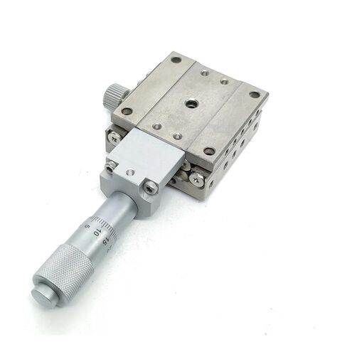 طاولة منزلقة من الفولاذ المقاوم للصدأ منصة إزاحة يدوية مرحلة خطية X محور 80 * 80 مم LBX80-C LBX80-R LBX80-L(LBX80-C) in Kuwait